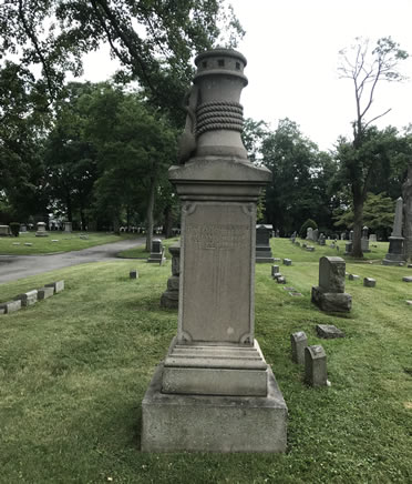 Right side of Joseph Mattison Gravestone 